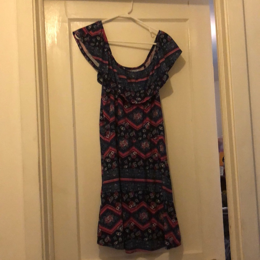 blue & pink sun dress